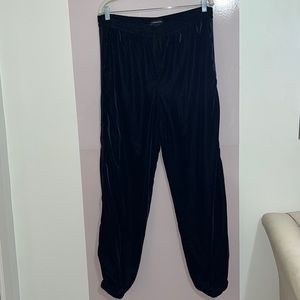 Trouvé Midnight Blue Black Drawstring Track Pants Size L